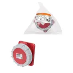 Розетка скрытой установки угловая IP67 63А 3Р+РЕ+N 380В | SQ0611-0062 | TDM