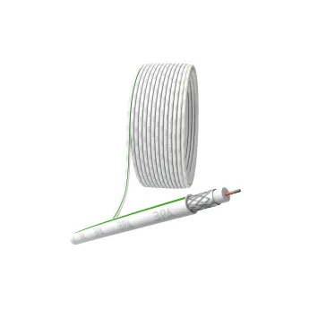 Кабель коаксиальный SAT 703 B75 Ом CCS/(оплётка Al 75%) PVC белый 100м SIMPLE
