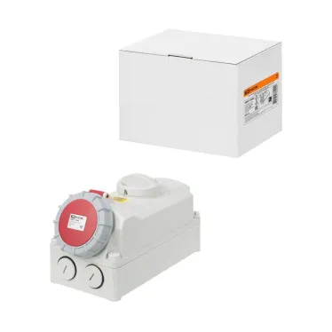 Розетка настенная, с выключателем и блокировкой IP67 16А 3Р+РЕ+N 380В | SQ0611-0066 | TDM