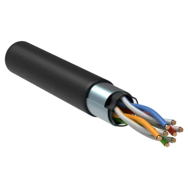 Витая пара F/UTP кат 5E 4х2х24AWG solid LSZH нг(А)-HF черный 305м