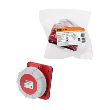 Розетка скрытой установки угловая IP67 63А 3Р+РЕ 380В | SQ0611-0061 | TDM