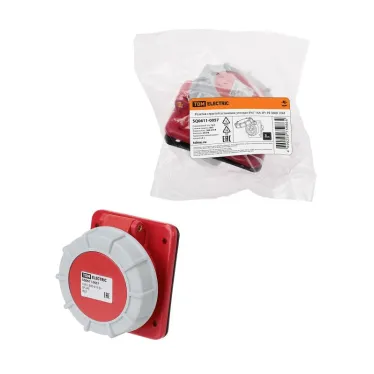 Розетка скрытой установки угловая IP67 16А 3Р+РЕ 380В | SQ0611-0057 | TDM