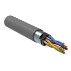 Витая пара F/UTP кат 5E 4х2х24AWG solid LSZH нг(А)-HF серый 305м