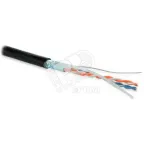 Витая пара F/UTP кат 5 2 пары AWG24 solid OUT PE черный 500м