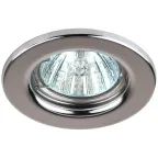                  Светильник штампованный MR16,12V/220V, 50W хром ST1 CH
               
