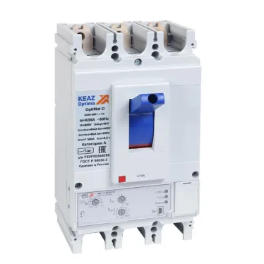 Выключатель автоматический OptiMat D630H-MR1.1-У3-РЕГ | 353188 | КЭАЗ