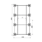 Опорная конструкция для установки оборудования TECHNORAPTOR FOOT 2000х4000