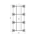Опорная конструкция для установки оборудования TECHNORAPTOR FOOT 1500х3500 HD