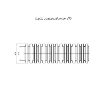 Труба гофрированная ПВХ легкая 350 Н бук с/з д16 (10 м/уп) | PR01.0036 | Промрукав