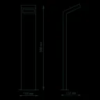 Светильник садово-парковый LED Electra столб, 10W, 600Lm, 4000K, 134x137x580mm, 170-240V / 50Hz, IP54 | GD110 | Gauss
