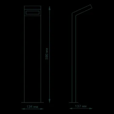 Светильник садово-парковый LED Electra столб, 10W, 600Lm, 4000K, 134x137x580mm, 170-240V / 50Hz, IP54 | GD110 | Gauss