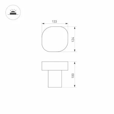 Светильник LGD-SWAMP-BOLL-H100-7W Warm3000 (GR, 93 deg, 230V) (Arlight, IP65 Металл, 3 года) | 030002 | Arlight