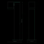 Светильник садово-парковый Sonata ландшафтный столб, 1xGU10, 163*110*440mm, 170-240V / 50Hz, Max.35W IP54 | GD156 | Gauss