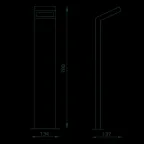 Светильник садово-парковый LED Electra столб, 10W, 600Lm, 4000K, 134x137x780mm, 170-240V / 50Hz, IP54 | GD111 | Gauss