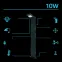 Светильник садово-парковый LED Electra столб, 10W, 600Lm, 4000K, 134x137x780mm, 170-240V / 50Hz, IP54 | GD111 | Gauss
