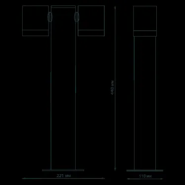 Светильник садово-парковый Sonata ландшафтный столб, 1xGU10, 90x70x470mm, 170-240V / 50Hz, Max.35W IP54 | GD157 | Gauss