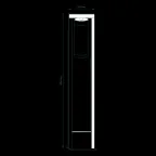 Светильник садово-парковый Clio столб 14.2*80cm, 170-240V / 50Hz, 1xE27, Max.60W, IP54 | GD020 | Gauss