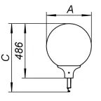Светильник светодиодный садово-парковый SFERA LED 40 silver 2700K | 1647000050 | Световые Технологии
