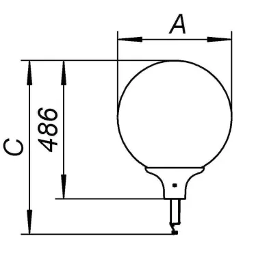 Светильник светодиодный садово-парковый SFERA LED 40 silver 2700K | 1647000050 | Световые Технологии