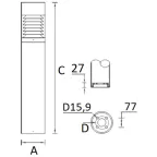 Светильник светодиодный садово-парковый грунтовой TERES LED 30 black 35Вт 4000К IP66 | 1583000010 | Световые Технологии