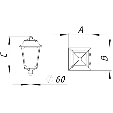 Светильник светодиодный садово-парковый CLASSIC LED 70 OPL 4000K | 1652000120 | Световые Технологии