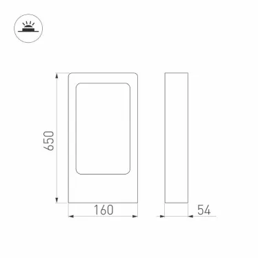 Светильник LGD-PATH-FRAME-H650-7W Warm3000 (BK, 110 deg, 230V) | 021929(1) | Arlight