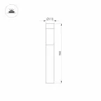 Светильник LGD-STEM-BOLL-H900-10W Warm3000 (GR, 185 deg, 230V) (Arlight, IP65 Металл, 3 года) | 029986 | Arlight