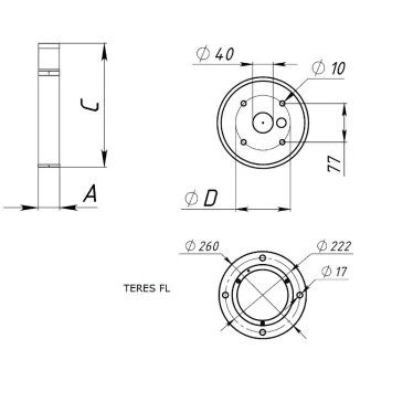 Светильник светодиодный TERES 10W 840 RAL9005 | 1583000160 | Световые Технологии