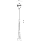 Светильник садово-парковый PL4087 100W 230V E27 230*230*2150MM черное золото (столб 2,15M) | 11493 | FERON