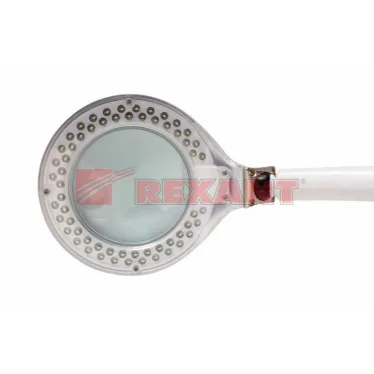 Лупа настольная 3D+12D с подсветкой 60 LED, белая | 31-0243 | REXANT