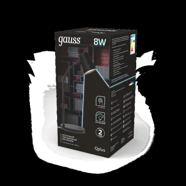Светильник настольный Qplus GTL603 8W 600lm 4000K 170-265V черный диммируемый LED 1/8 | GT6032 | Gauss