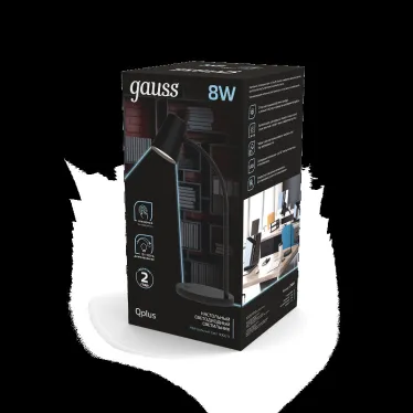 Светильник настольный Qplus GTL603 8W 600lm 4000K 170-265V черный диммируемый LED 1/8 | GT6032 | Gauss