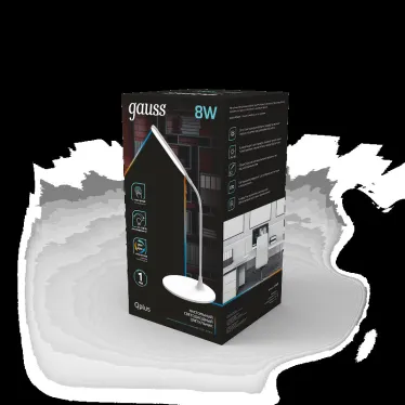 Светильник настольный Qplus GTL502 8W 500lm 3500-5500K 170-265V белый диммируемый LED 1/12 | GT5021 | Gauss
