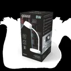 Светильник настольный Qplus GTL601 8W 600lm 4000K 170-265V белый диммируемый LED 1/8 | GT6011 | Gauss