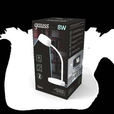 Светильник настольный Qplus GTL601 8W 600lm 4000K 170-265V белый диммируемый LED 1/8 | GT6011 | Gauss
