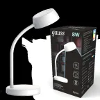 Светильник настольный Qplus GTL601 8W 600lm 4000K 170-265V белый диммируемый LED 1/8 | GT6011 | Gauss