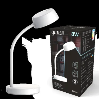 Светильник настольный Qplus GTL601 8W 600lm 4000K 170-265V белый диммируемый LED 1/8 | GT6011 | Gauss