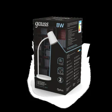 Светильник настольный Qplus GTL603 8W 600lm 4000K 170-265V белый диммируемый LED 1/8 | GT6031 | Gauss