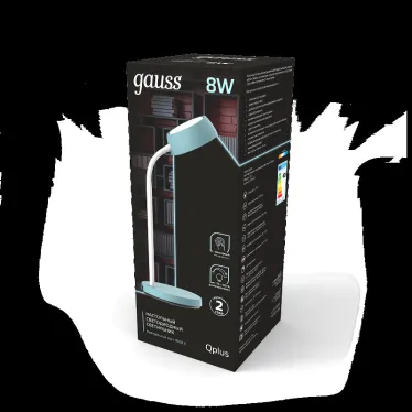 Светильник настольный Qplus GTL602 8W 600lm 4000K 170-265V бирюзовый диммируемый LED 1/8 | GT6023 | Gauss