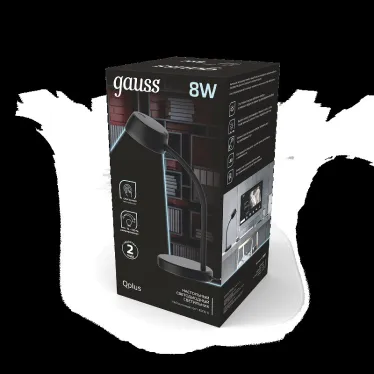 Светильник настольный Qplus GTL601 8W 600lm 4000K 170-265V черный диммируемый LED 1/8 | GT6012 | Gauss