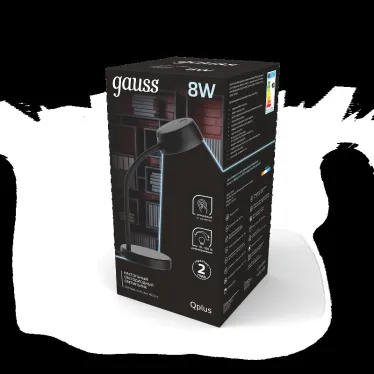 Светильник настольный Qplus GTL601 8W 600lm 4000K 170-265V черный диммируемый LED 1/8 | GT6012 | Gauss