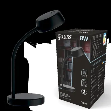Светильник настольный Qplus GTL601 8W 600lm 4000K 170-265V черный диммируемый LED 1/8 | GT6012 | Gauss