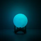 Светильник настольный NN002 3D Луна 1W RGB 5V Li-ion 450mA D10см белый c пультом LED 1/6/24 | NN002 | Gauss
