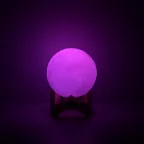 Светильник настольный NN002 3D Луна 1W RGB 5V Li-ion 450mA D10см белый c пультом LED 1/6/24 | NN002 | Gauss