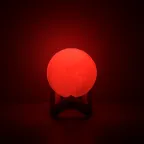 Светильник настольный NN002 3D Луна 1W RGB 5V Li-ion 450mA D10см белый c пультом LED 1/6/24 | NN002 | Gauss