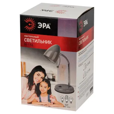 Светильник настольный N-116-Е27-40W-GY серый (16/96) | Б0047203 | ЭРА