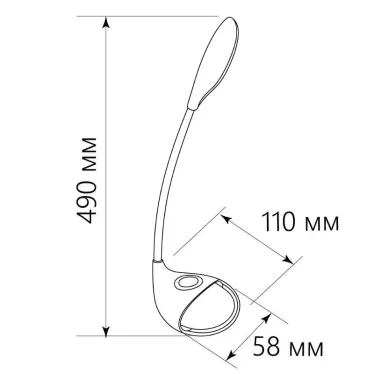 Светильник настольный 7W, 6000-6500K, 100-240V, черный, DE1730 | 41554 | FERON