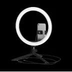Светильник кольцевой 15W 800lm 3000-6500K 5V USB IP20 300*23мм черный дим пульт е LED 1/20 | RL003 | Gauss