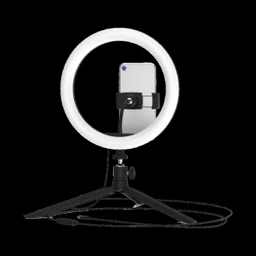 Светильник кольцевой 14W 700lm 3000-6500K 5V USB IP20 260*23мм черный дим пульт LED 1/20 | RL002 | Gauss