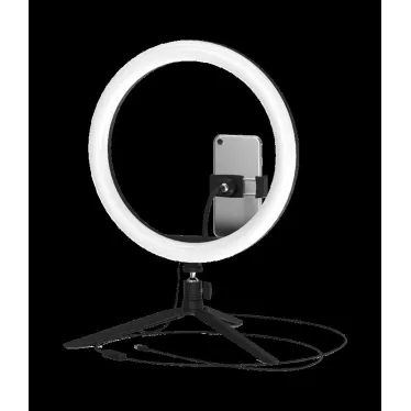 Светильник кольцевой 15W 800lm 3000-6500K 5V USB IP20 300*23мм черный дим пульт е LED 1/20 | RL003 | Gauss